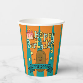 Happy Potato Party-tijd Papieren Bekers
