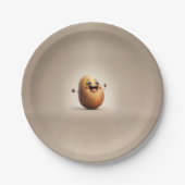 Happy Potato Party-tijd Papieren Bordje (Voorkant)
