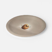 Happy Potato Party-tijd Papieren Bordje (Gekanteld)