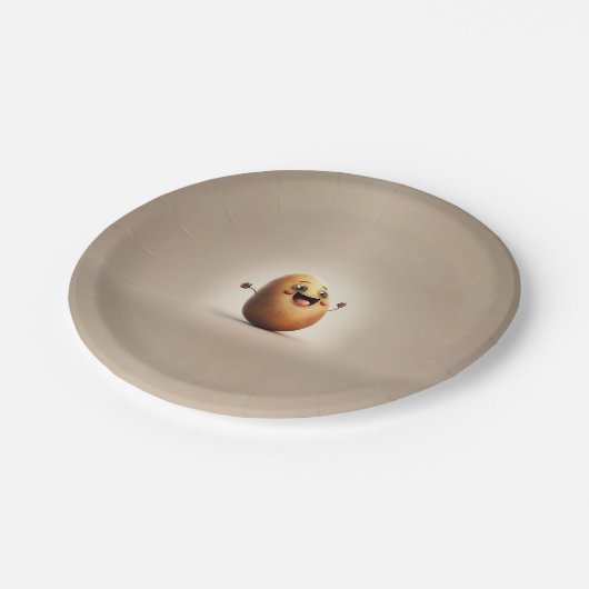 Happy Potato Party-tijd Papieren Bordje (Gekanteld)