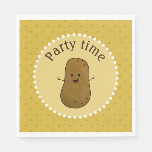 Happy Potato Party-tijd Servetten (Voorkant)