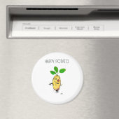 Happy potato T-Shirt Magneet (Insitu (Vaatwasser))