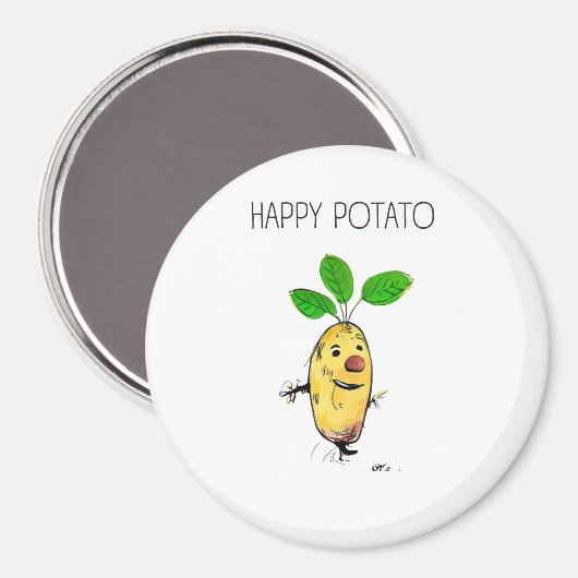 Happy potato T-Shirt Magneet (Voorkant / Achterkant)