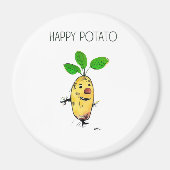 Happy potato T-Shirt Magneet (Voorkant)