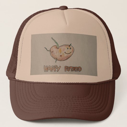 Happy Potato Trucker Hat Trucker Pet (Voorkant)