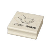 Happy Potato Wood Art Stamp Rubberstempel (Stempel)