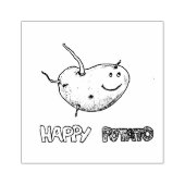 Happy Potato Wood Art Stamp Rubberstempel (Afrduk)