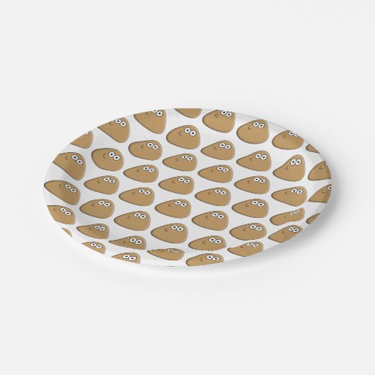 Happy Pou - Borden papier Papieren Bordje (Gekanteld)