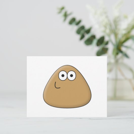 Happy Pou - Briefkaart horizontaal (Staand voorkant)