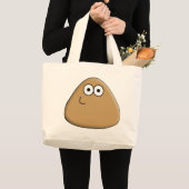Happy Pou - Hand Bag Grote Tote Bag (Voorkant (product))