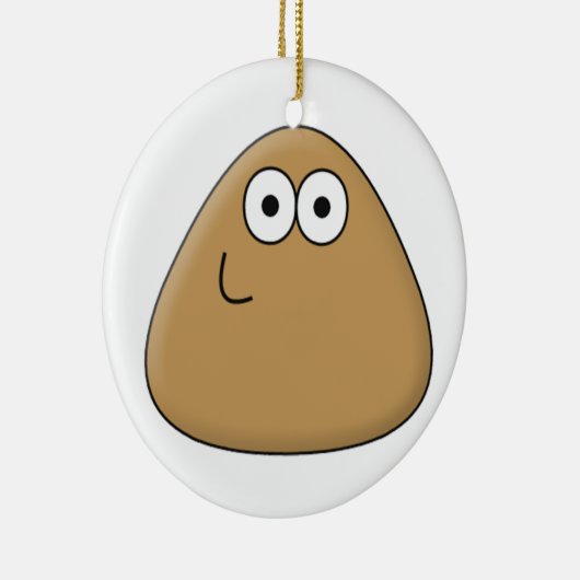 Happy Pou - Ronde Ornament (Rechts)
