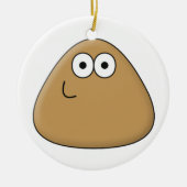 Happy Pou - Ronde Ornament (Voorkant)