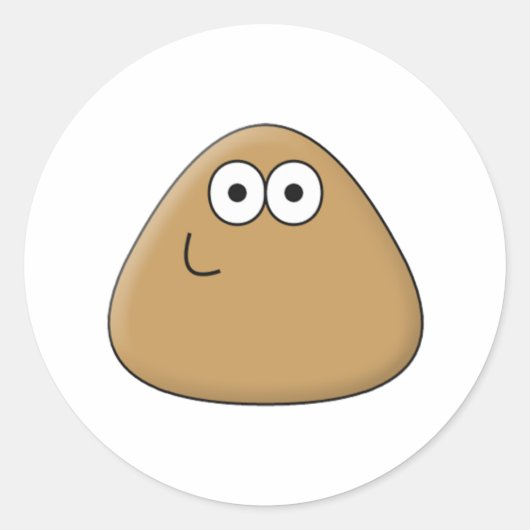 Happy Pou - Sticker (Voorkant)