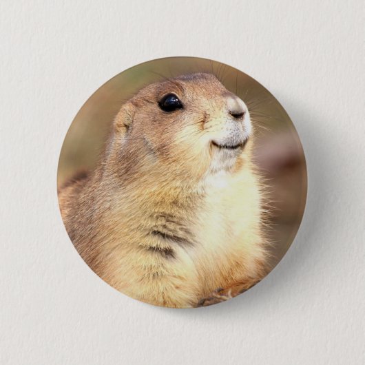 Happy Prairie-hondenknop Ronde Button 5,7 Cm (Voorkant)