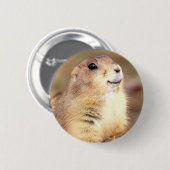 Happy Prairie-hondenknop Ronde Button 5,7 Cm (Voorkant /achterkant)