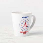 Happy President day aangepaste monogram koffie Mok (Rechterhoek)