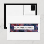 Happy President Day bokeh Briefkaart (Voorkant / Achterkant)