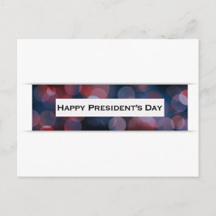Happy President Day bokeh Briefkaart