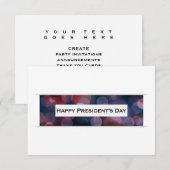 Happy President Day bokeh Kaart (Voorkant / Achterkant)