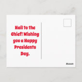 Happy President Day Briefkaart (Achterkant)