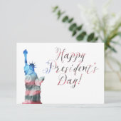 Happy President Day liberty bokeh Kaart (Staand voorkant)