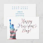 Happy President Day liberty bokeh Kaart (Voorkant / Achterkant)