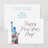 Happy President Day liberty bokeh Kaart (Voorkant / Achterkant)