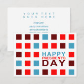 Happy President Day moskeeën Kaart (Voorkant / Achterkant)