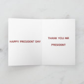 HAPPY PRESIDENT DAY OF THE AMERICA KAART (Binnen)
