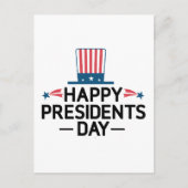 Happy President Day Patriotic Flag Briefkaart (Voorkant)