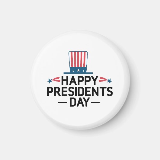Happy President Day Patriotic Flag Pet Magneet (Voorkant)