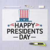 Happy President Day Patriotic Flag Pet Tissuepapier (Craft)