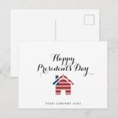 Happy President Day Real Estate House Briefkaart (Voorkant / Achterkant)