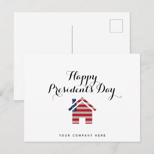 Happy President Day Real Estate House Briefkaart (Voorkant / Achterkant)