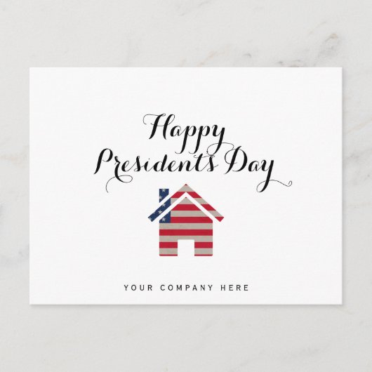 Happy President Day Real Estate House Briefkaart (Voorkant)