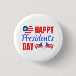 Happy President Day Ronde Button 3,2 Cm