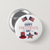Happy President Day Ronde Button 5,7 Cm (Voorkant /achterkant)