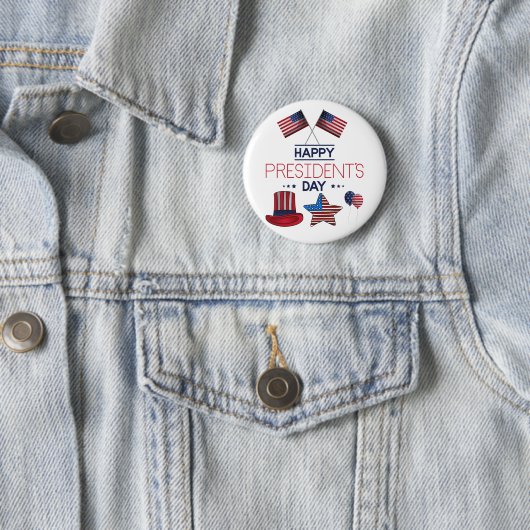 Happy President Day Ronde Button 5,7 Cm (In situ)