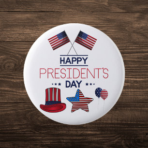 Happy President Day Ronde Button 5,7 Cm