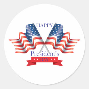 Happy President Day Ronde Sticker