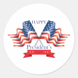 Happy President Day Ronde Sticker
