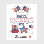 Happy President Day Sticker (Vel)