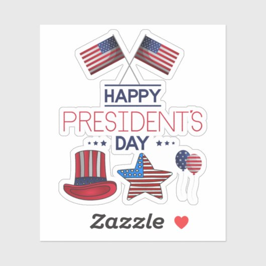 Happy President Day Sticker (Vel)