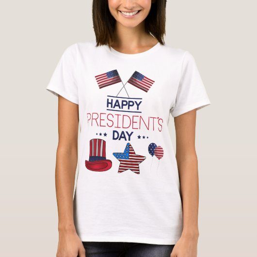 Happy President Day T-Shirt (Voorkant)