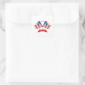 Happy President Day Vierkante Sticker (Tas)