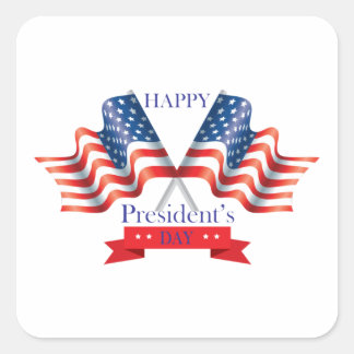 Happy President Day Vierkante Sticker