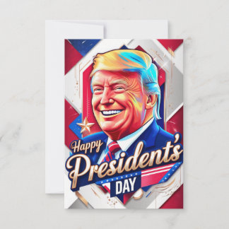 Happy presidenten Day 2025 Bedankkaart