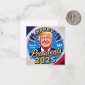 Happy presidenten Day 2025 Notitiekaartje (Voorkant / Achterkant in situ)