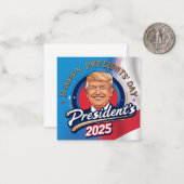 Happy presidenten Day 2025 Notitiekaartje (Voorkant / Achterkant in situ)
