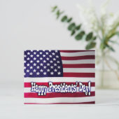 Happy Presidenten Day American Flag Briefkaart (Staand voorkant)